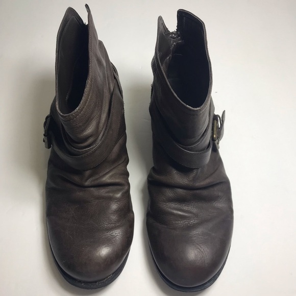 Nine West brown Leather booties Sz 7 - Picture 2 of 7